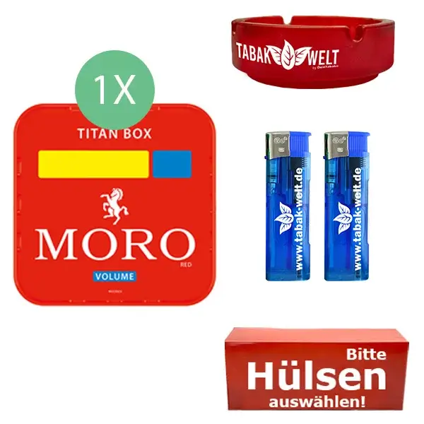 1 x Moro Titan Box mit Glasaschenbecher